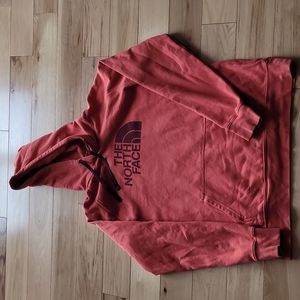 The North Face Women's Large Hoodie Sweatshirt Kangaroo Pockets Rust Pullover